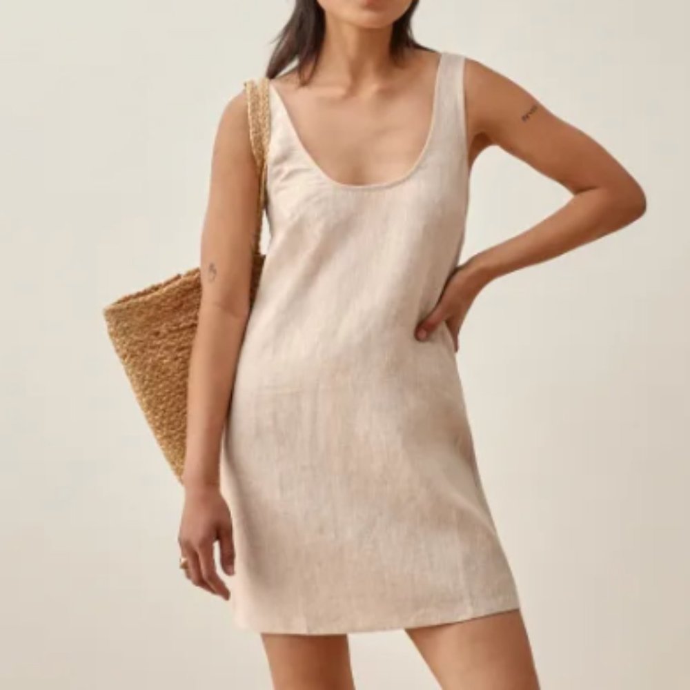 Reformation Bo Sleeveless Linen Dress